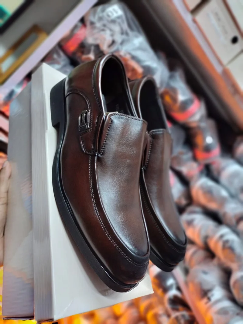 Empire Design Premium Leather Official Shoes Men Dark Brown Slipon Shoes