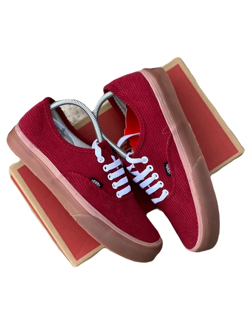Fabric Double Sole Courdry Vans of the Wall Sneakers Maroon - Gum Sole