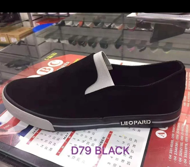Fashion Beauty Leopard Black Mens Quality Rubber Shoes