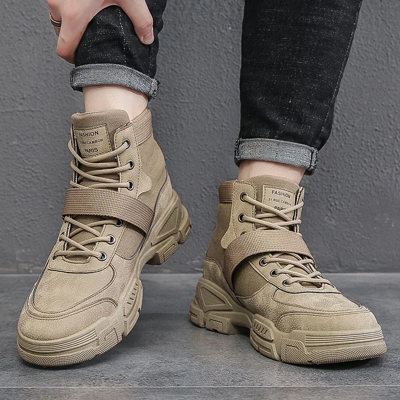 Fashion Sport Highcut Brown Ankle Boots