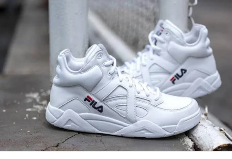Fila Cage Tc Mid Fila Retro Basketball Shoes - White