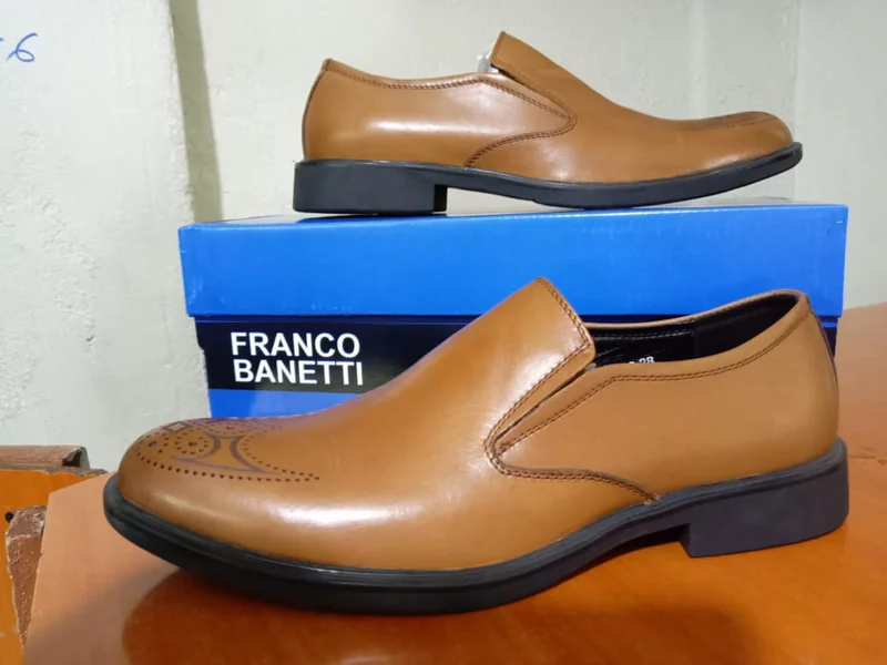 Franco Banetti Slip On Premium Leather Mustard Official Shoes