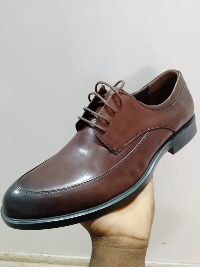Franco Premium  Leather  Laced Official Men Shoes Coffee Brown