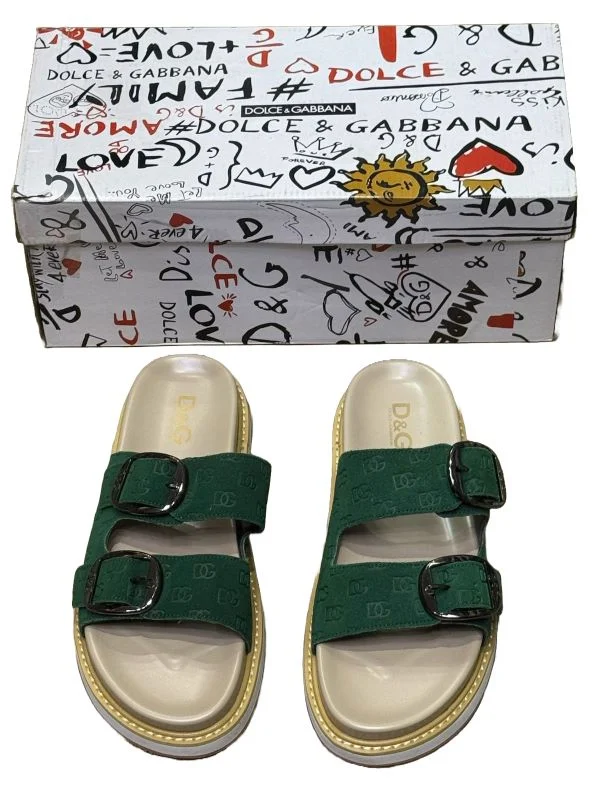 GREEN Dolce & Gabbana Slides