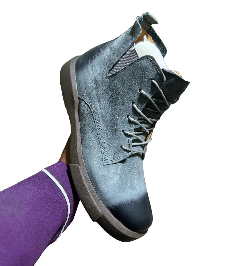 GREY  CLARKS DOUBLE SOLE LEATHER BOOTS