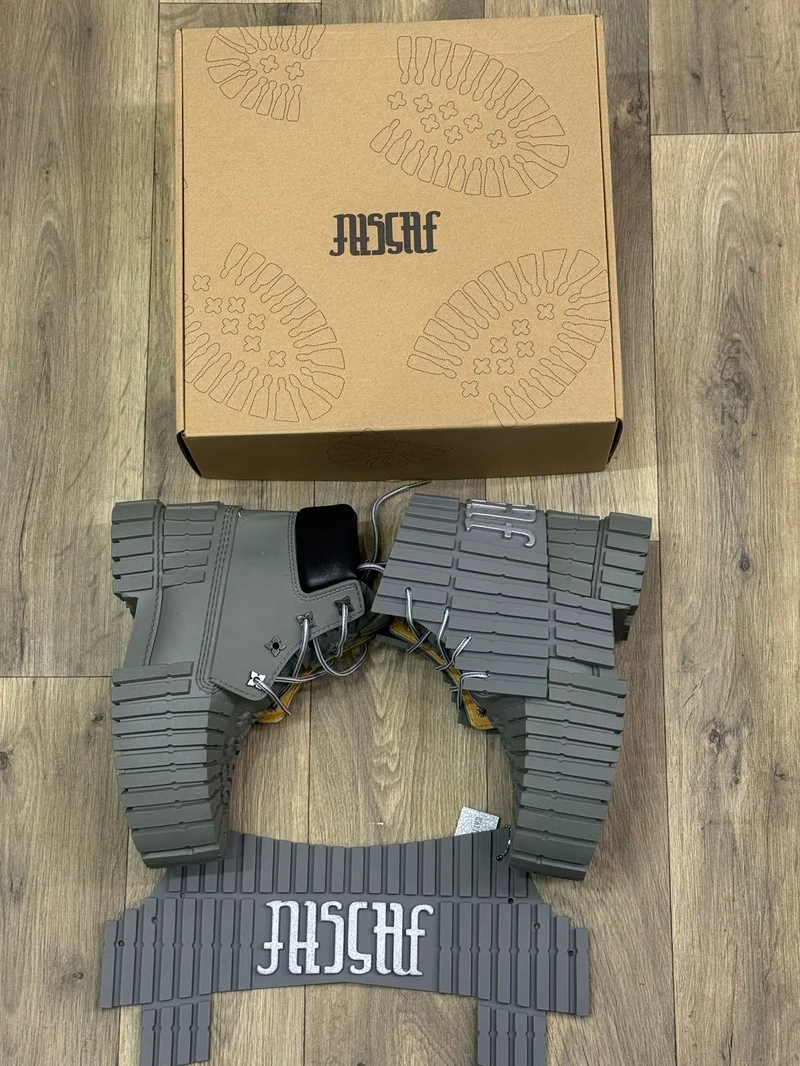 GREY  MSCHF X  TIMBERLAND BOOTS