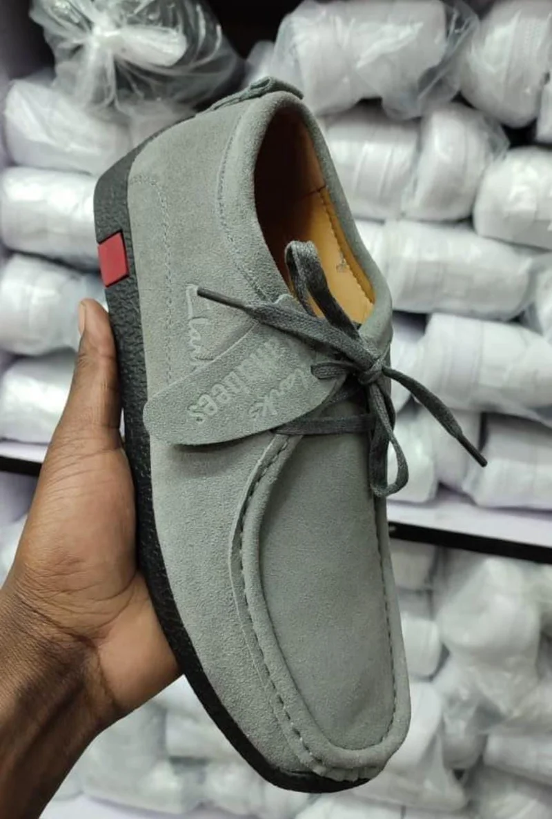 Grey Clarks wallabees casual Lowtop shoes rubber Shoes