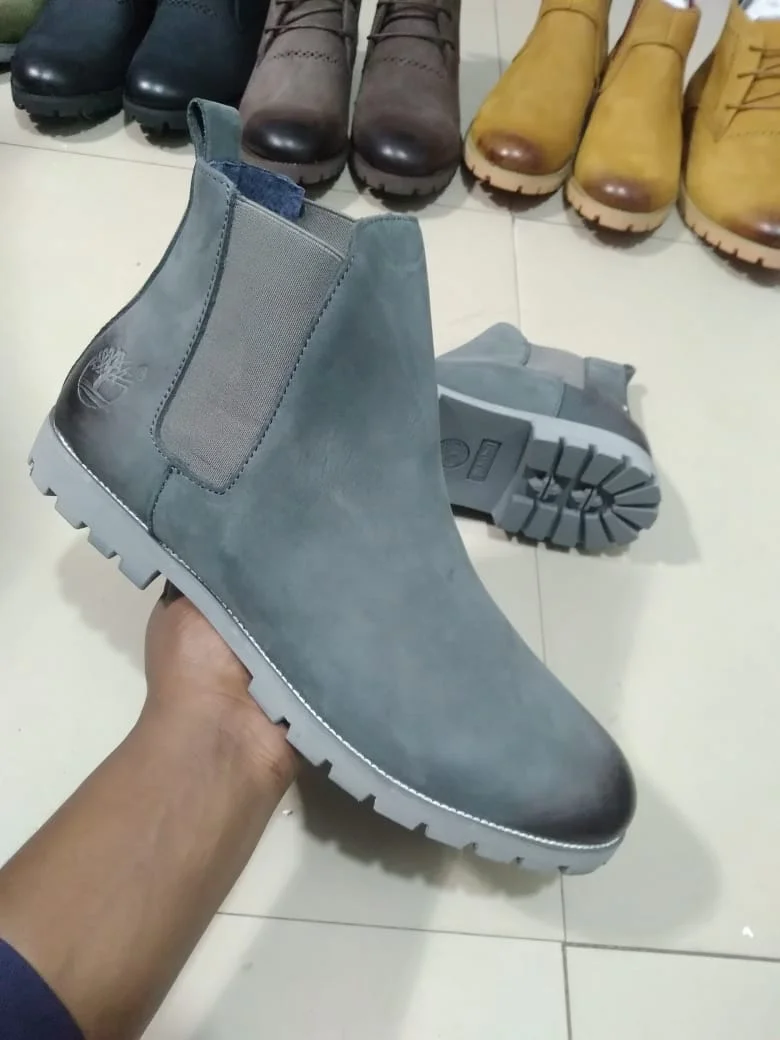 Grey Men's Timberland Premium Boots
