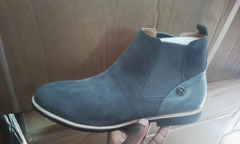 Grey Polo Boots Fashion Men Chelsea