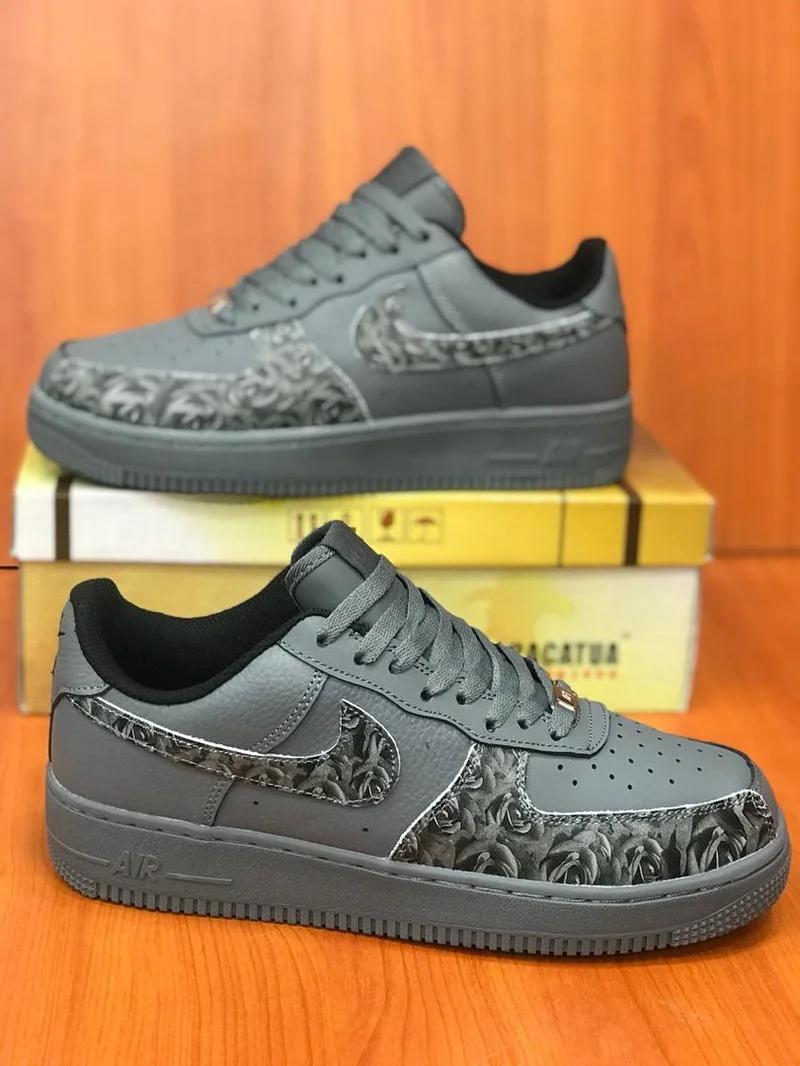 Grey Split Nike Air Force 1 Low Sneakers