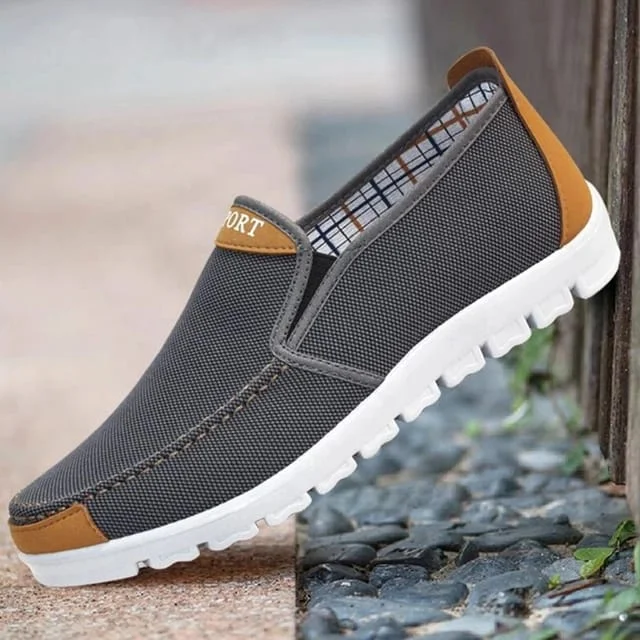 Grey Sport Men Fashion Slipon Shoes