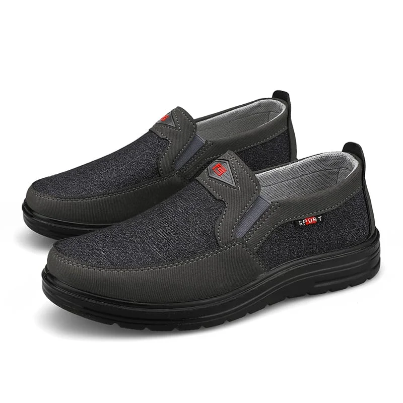Grey Sports Men's Casual Shoes, Tian Bulon Men Summer Style Men canvas