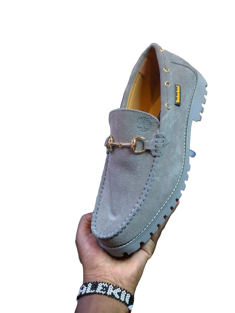 GREY TIMBERLAND  SUEDE CASUAL SHOES LOAFERS.