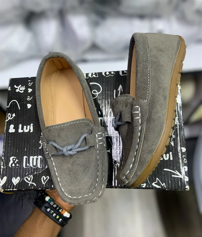 Grey Unisex Kids casual Low top shoes rubber Shoes