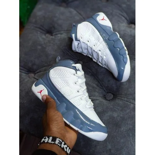 GREY – RED  KIDS JORDAN 9 SNEAKERS