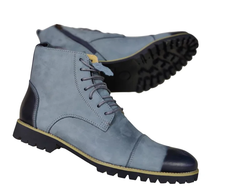 Grey-Bellonar Boots High Lace up Boots