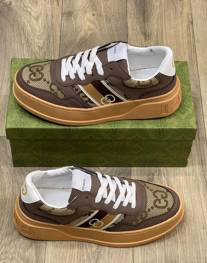 Gucci GG Chunky Men's Black And White Low Top Sneakers