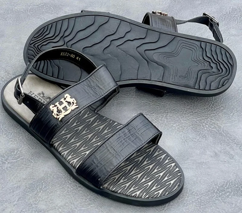Hermes Gladiator Sandals Back Strap Open Toe Leather Sandals