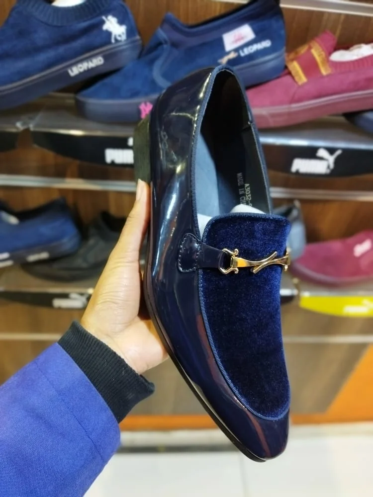 Huaji Slipon Sharp Toe Shadow Leather Quality Official Shoes
