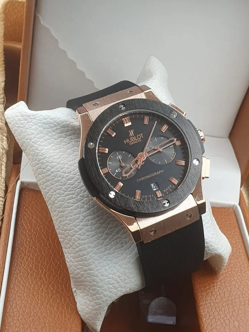 Hublot Big Gang Men's Analog Display Chronograph Black Wrist Watch