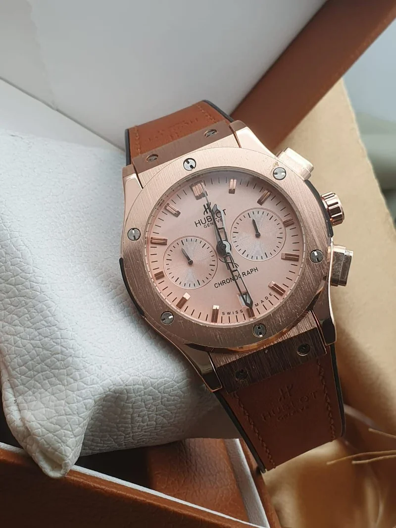Hublot Big Gang Men's Analog Display Chronograph Brown Wrist Watch