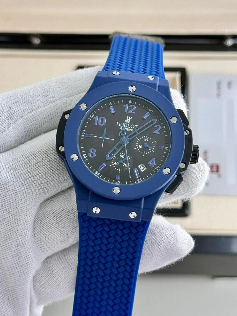 Hublot Men's  7AAA Master Copy Wrist Watch Blue