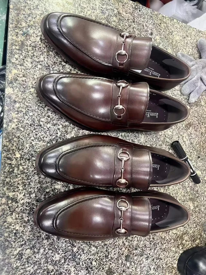 John Foster Slipon Quality Premium Leather Coffee Brown Loafer Official Shoe