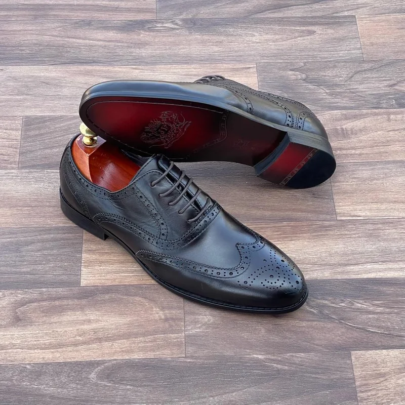 Johnfoster Oxford Premium Leather Coffee Brown Official  Laceup Shoe