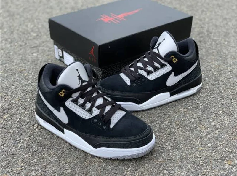 Jordan 3 Retro Tinker Black Cement Gold