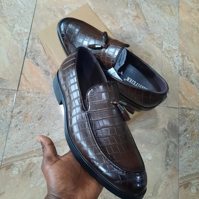 Kaisifeier Men's Classic Loafer Shoes Leather Slip On Dress Shoes NEW