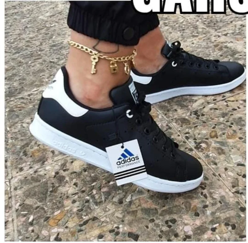 Adidas Stansmith Trainer Shoes Sneaker Black