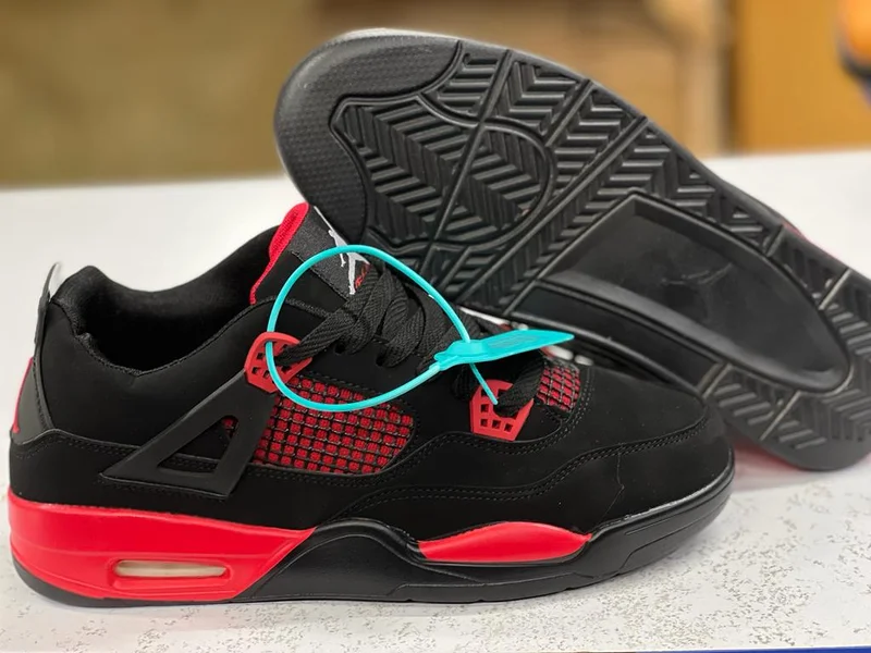 Kids Air Jordan 4 Red Thunder Sneakers