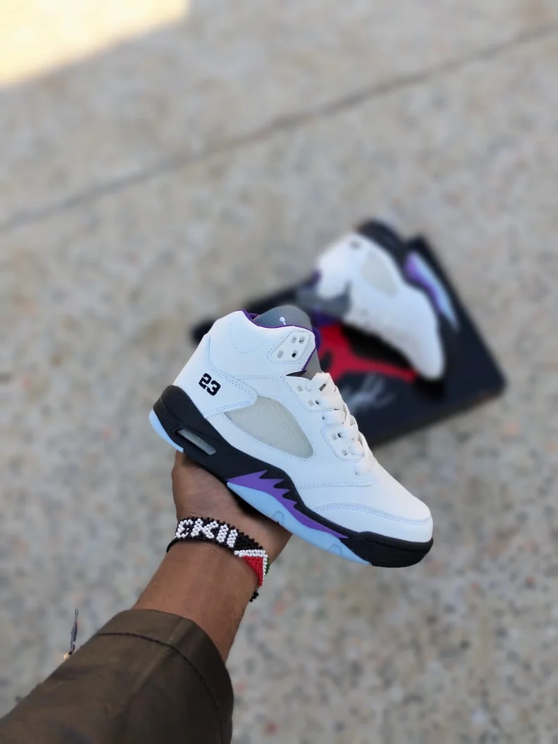Kids Air Jordan 5 OG 90 White Black
