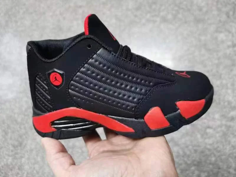 Kids Jordan 14 Retro Black Basketball Shoes