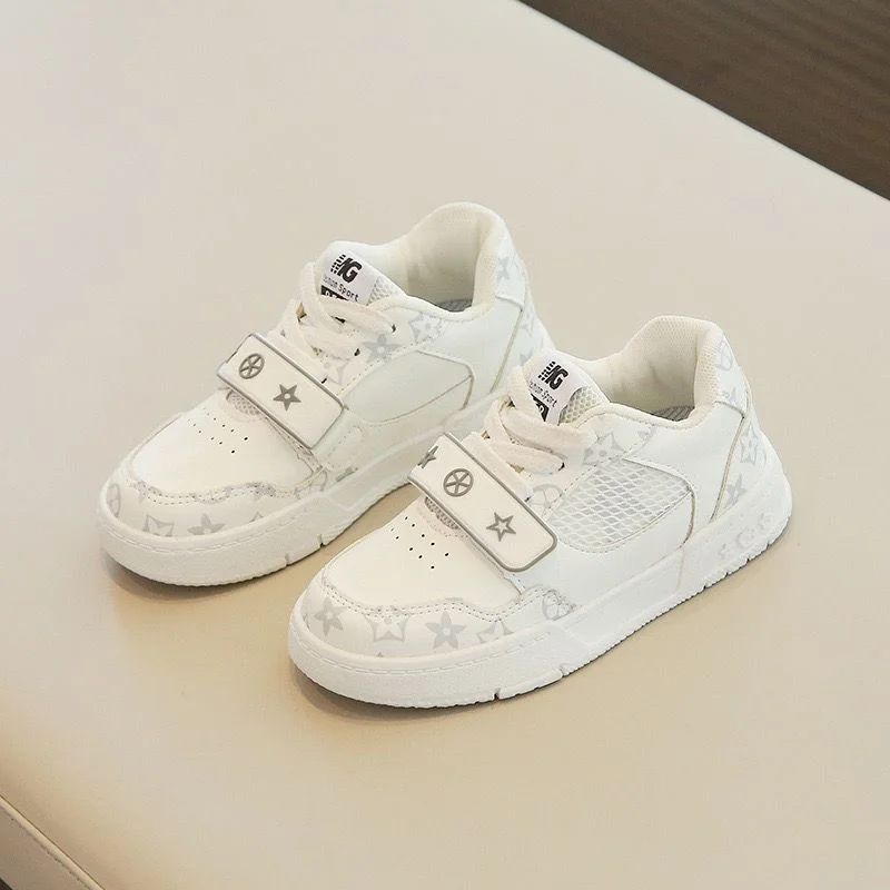 Kids' White Sneakers -Trendy, Comfortable, Durable-Perfect for LittleFashionista