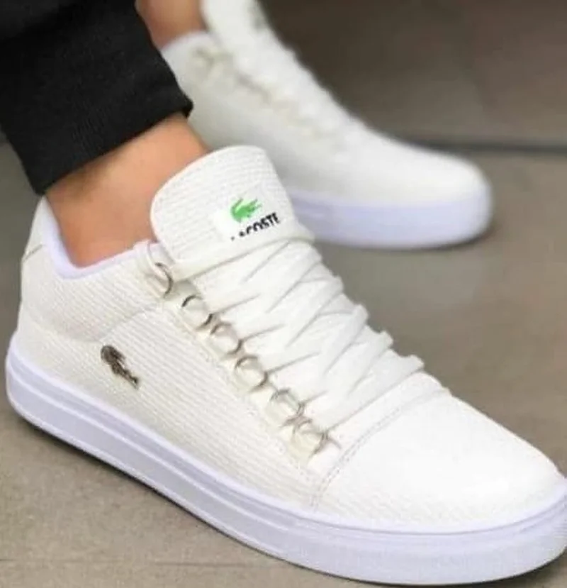 Lacoste Footwear Quality Leather Men's Trainers in White Sneakers
