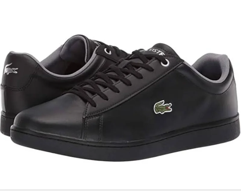 Lacoste Men's Challenge sneakers in triple black leather