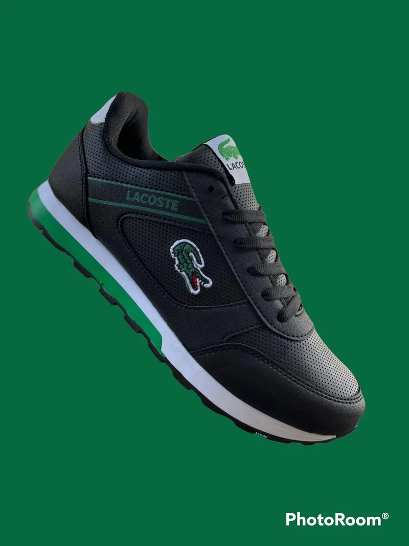 Lacoste Men's Kicks Sneakers black/Green Shoes