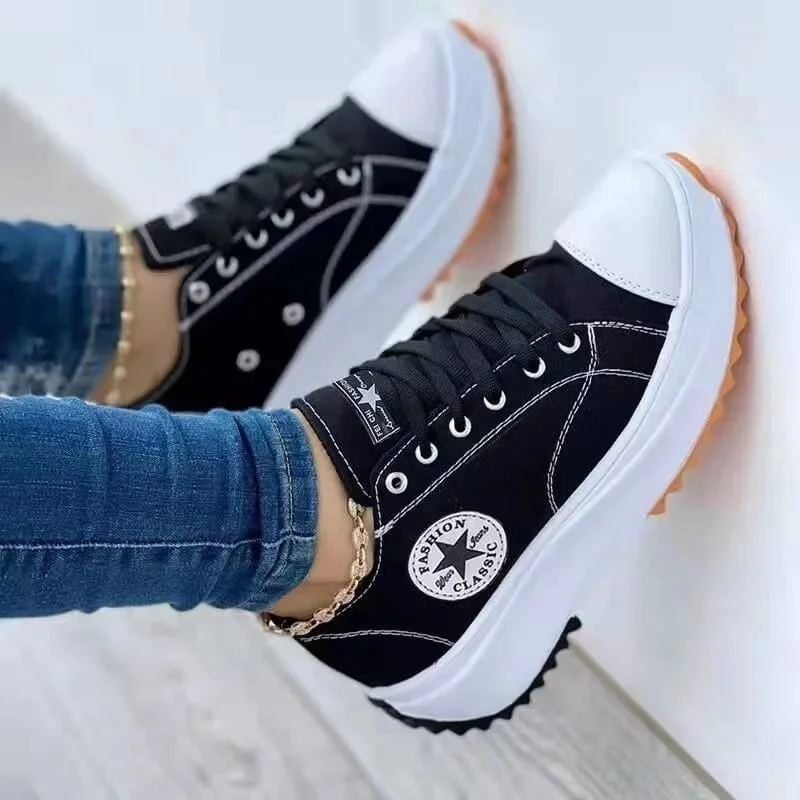 Ladies Fashion Classic Black Converse Sneakers