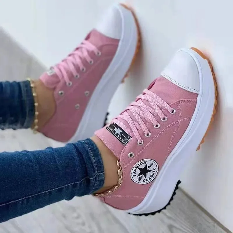 Ladies Fashion Classic Pink Converse Sneakers