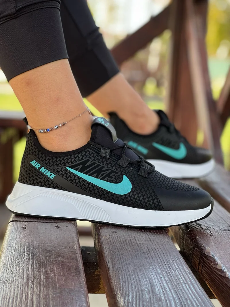 Ladies Nike Zoomx Running Shoes Black Blue Swoosh