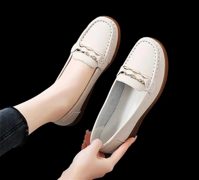 LADY FASHIONABLE LOAFERS( Elegant Beige)