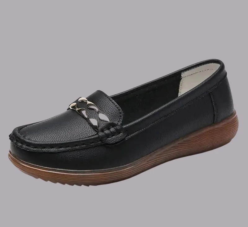 LADY FASHIONABLE LOAFERS(Classic Black )
