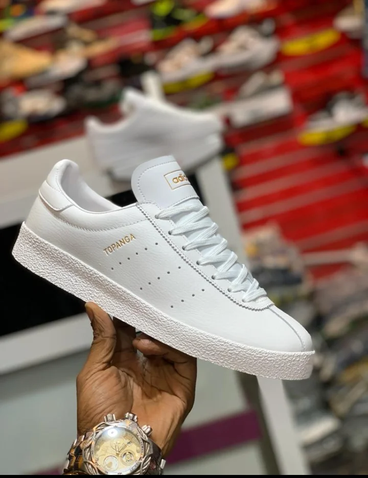 Adidas Topanga White Leather Sole Sneaker Shoes