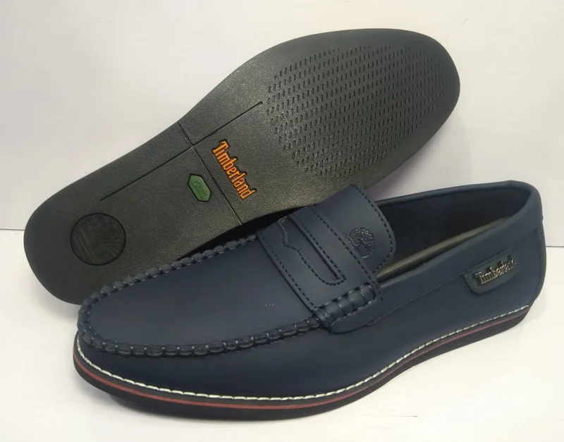Leather Timberland Men Penny Loafers - Navy Blue