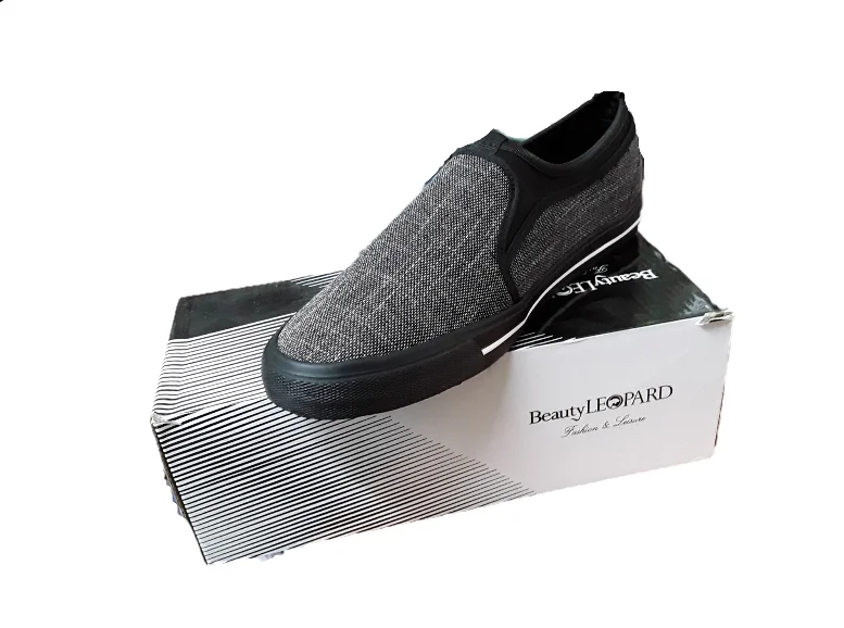 Leopard Men's Black Navy Sneakers Canvas