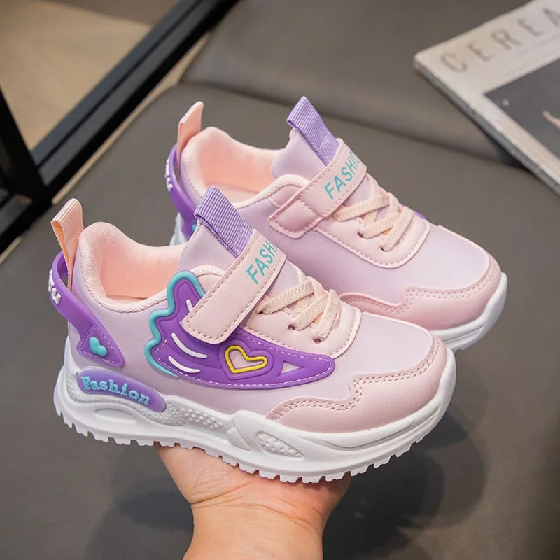LIGHT PURPLE - PINK KIDS ELEGANT SNEAKERS