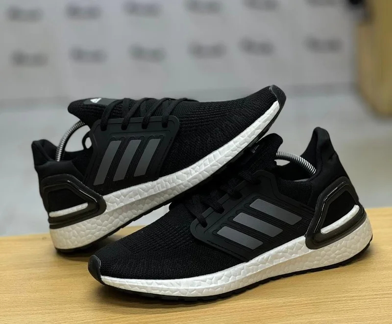 adidas Ultraboost Ultra Boost 20 Running Sneakers Shoes - Black, White