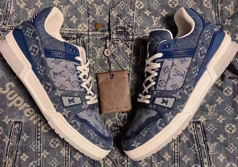 Louis Vuitton LV Monogram Denim Trainer Sneakers