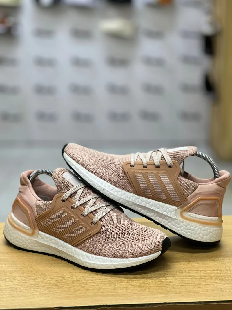 adidas Ultraboost Ultra Boost 20 Running Sneakers Shoes - Pink, White